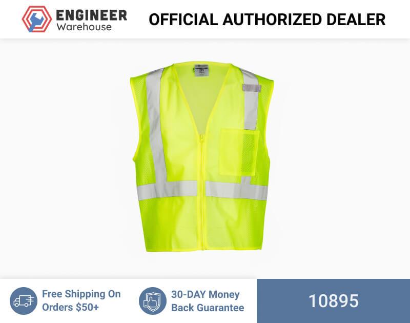 ML Kishigo Class 2 Single Pocket Zipper Mesh Vest 5XLarge (Lime) – 10895 on Sale