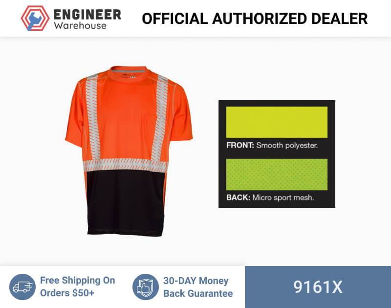 ML Kishigo Class 2 T-Shirts Premium Brilliant Series High Performance Class 2 T-Shirt – XLarge –  Orange – 9161X on Sale