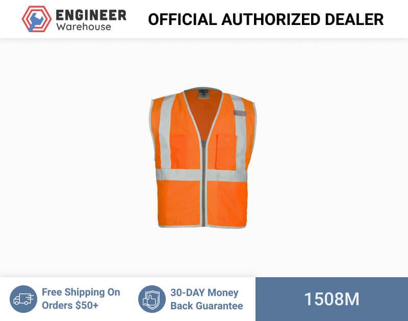 ML Kishigo Class 2 Vests Brilliant Series 3 Pocket Zipper Mesh Vest – Medium –  Orange – 1508M Fashion