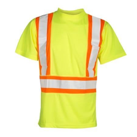 ML Kishigo Class 2 T-Shirts Flat Stitch Panels Class 2 T-Shirt – Large –  Lime – 9120L Online now