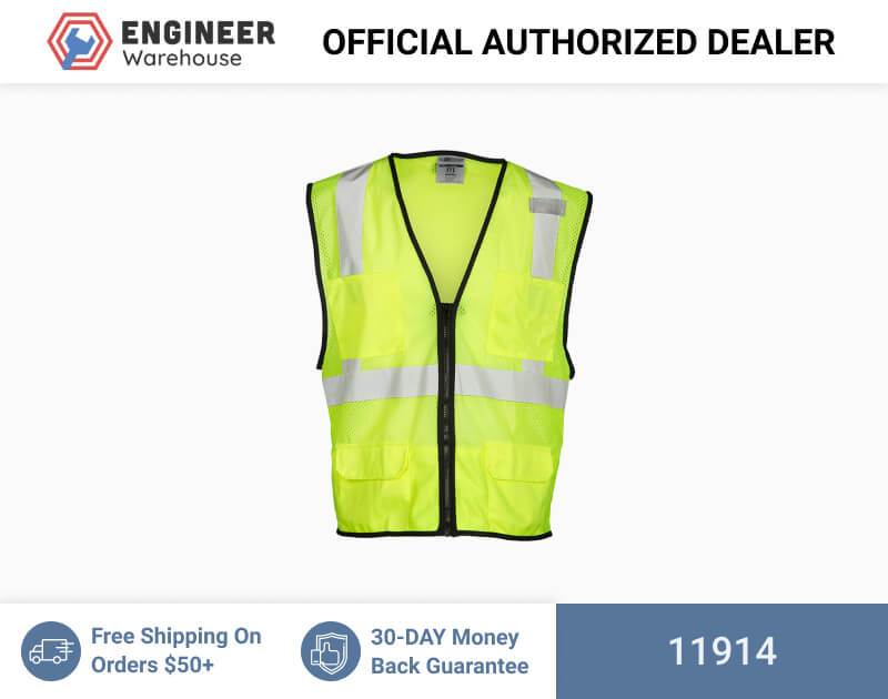 ML Kishigo Class 2 Vests 6 Pocket Mesh Vest – Economy – 4XLarge-5XLarge –  Lime – 11914 Hot on Sale