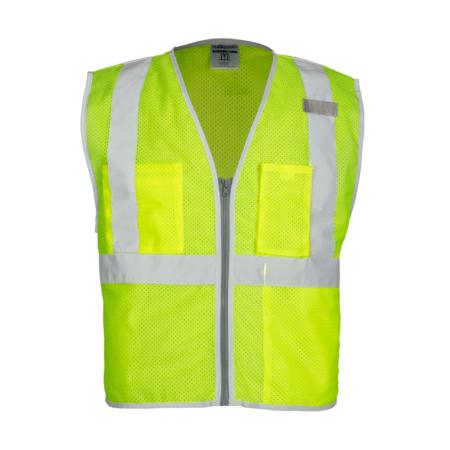 ML Kishigo Class 2 Vests Brilliant Series 3 Pocket Zipper Mesh Vest – Medium –  Lime – 1507M Online Hot Sale