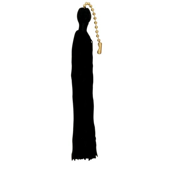 BLACK 5″ TASSEL & BEADED CHAIN Hot on Sale