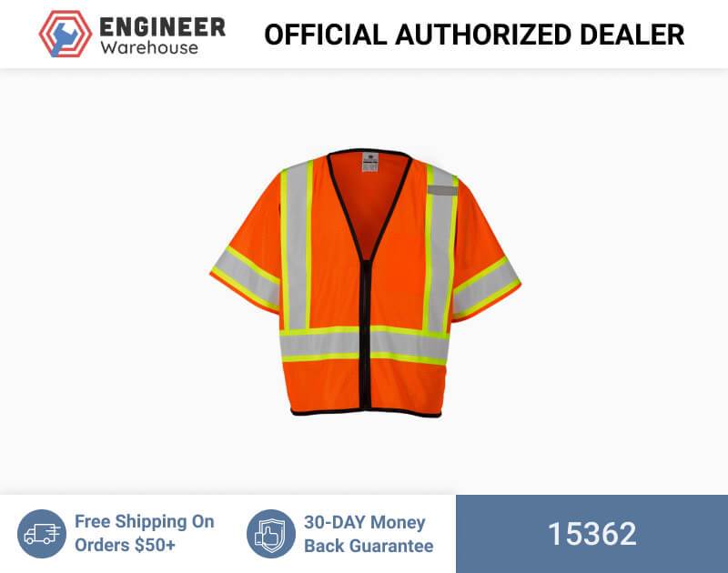 ML Kishigo Class 3 Vests Single Pocket Contrasting Mesh Vest – 2XLarge-3XLarge –  Orange – 15662 Online now