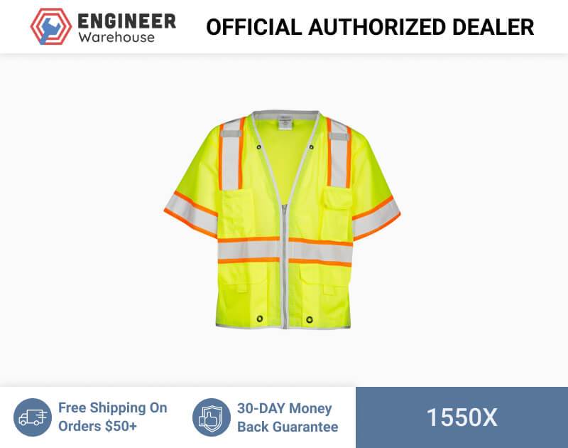 ML Kishigo Class 3 Vests Premium Brilliant Series Heavy Duty Vest – XLarge –  Lime – 1550X Supply