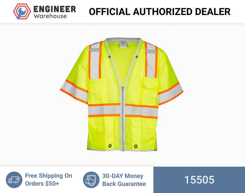 ML Kishigo Class 3 Vests Premium Brilliant Series Heavy Duty Vest – 5XLarge –  Lime – 15505 Online now