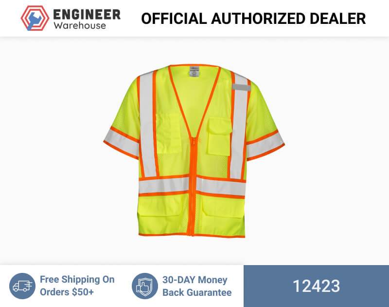 ML Kishigo Class 3 6-Pocket Contrast Mesh Vest 3XLarge (Lime) – 12423 Online Hot Sale