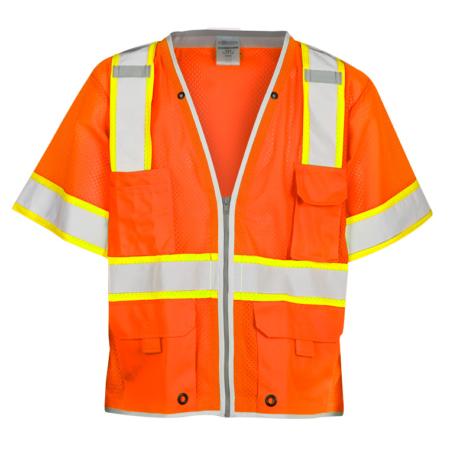 ML Kishigo Class 3 Vests Premium Brilliant Series Heavy Duty Vest – 4XLarge –  Orange – 15514 Online now