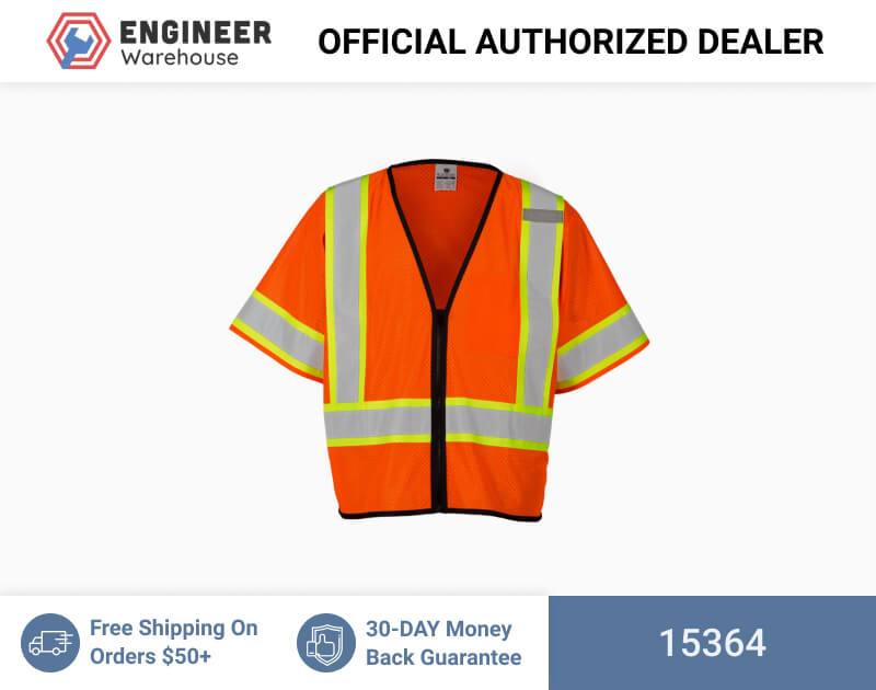ML Kishigo Class 3 Vests Single Pocket Contrasting Mesh Vest – 4XLarge-5XLarge –  Orange – 15664 on Sale
