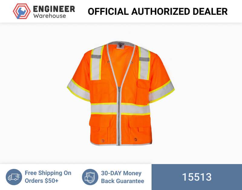 ML Kishigo Class 3 Vests Premium Brilliant Series Heavy Duty Vest – 3XLarge –  Orange – 15513 Fashion