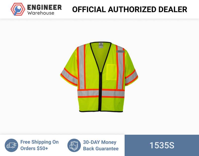 ML Kishigo Class 3 Vests Single Pocket Contrasting Mesh Vest – Small-Medium –  Lime – 1565S Online now