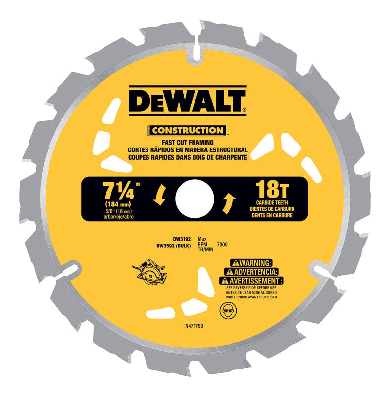 BLADE SAW 7-1/4 18T DWLT Supply