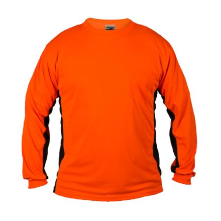 ML Kishigo Non-ANSI T-Shirts Premium Black Series Long Sleeve T-Shirt – Medium –  Orange – 9203M Fashion