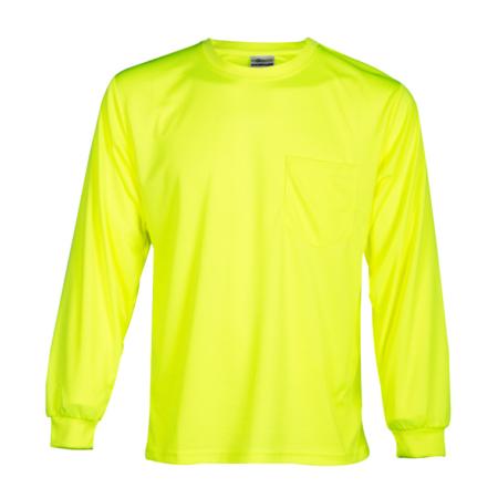 ML Kishigo Non-ANSI T-Shirts Microfiber Long Sleeve T-Shirt – Economy – XLarge –  Lime – 9122X Fashion