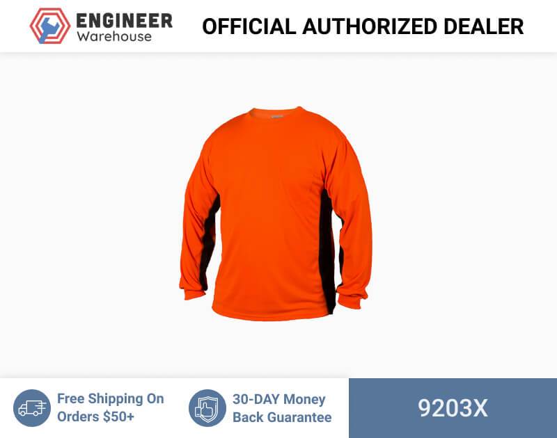 ML Kishigo Non-ANSI T-Shirts Premium Black Series Long Sleeve T-Shirt – XLarge –  Orange – 9203X Supply