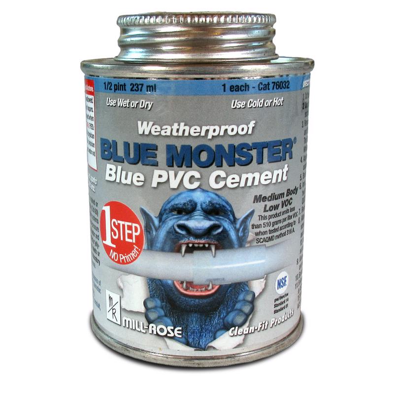 BLUE PVC CEMENT 1/2 PT Online now