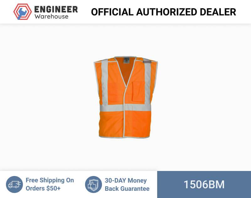 ML Kishigo Premium Brilliant Series Class 2 Breakaway Vest Medium (Orange) – 1506BM Fashion