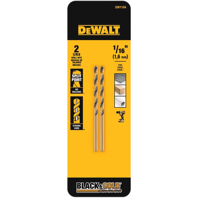 BLK&GLD DRL BT 1/16″ 2PK Sale