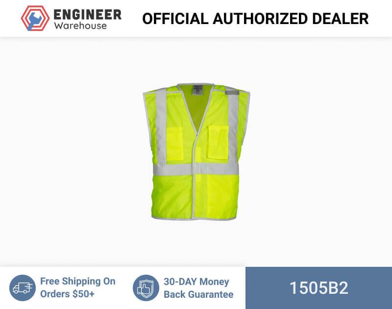 ML Kishigo Premium Brilliant Series Class 2 Breakaway Vest 2XLarge (Lime) – 1505B2 Supply