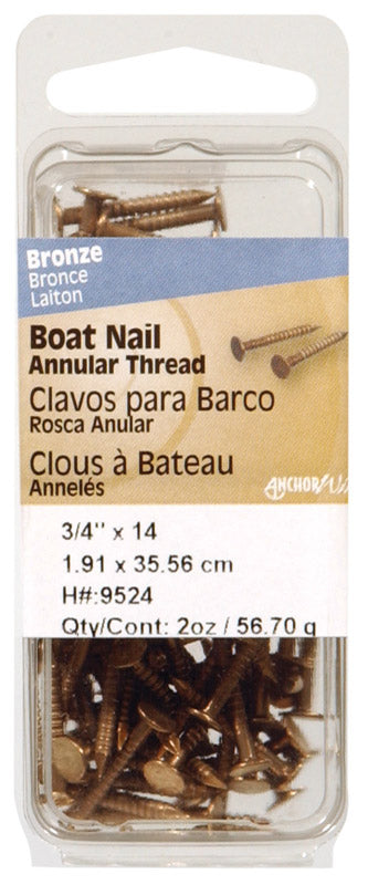 BOAT NAIL 1.5X12 BRZ 2OZ Fashion