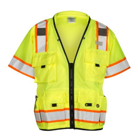 ML Kishigo Surveyor Vests Professional Surveyors Vest – Class 3 – Medium –  Lime – S5010M Online now