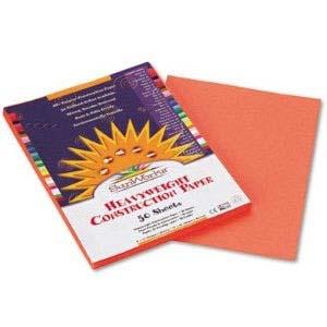 Construction Paper 9×12 Yellow Orange 50 Sheets Supply