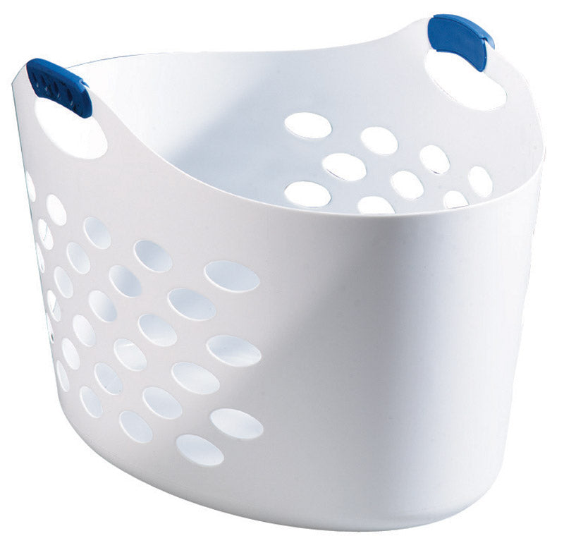 FLEX LAUNDRY BASKET WHT Hot on Sale