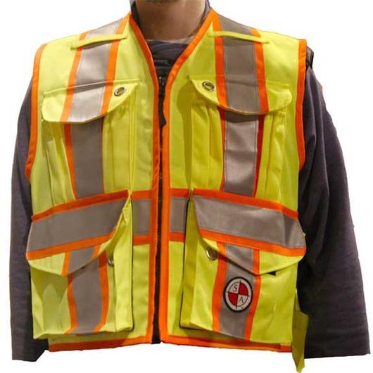 Safety Apparel Party Chief Survey Vest Class 2 Large (Yellow) – PC15X-Y LARGE YELLOW Sale