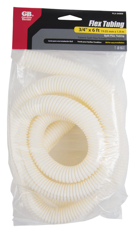 FLEX SPLT TUBE 3/4X6WHT on Sale