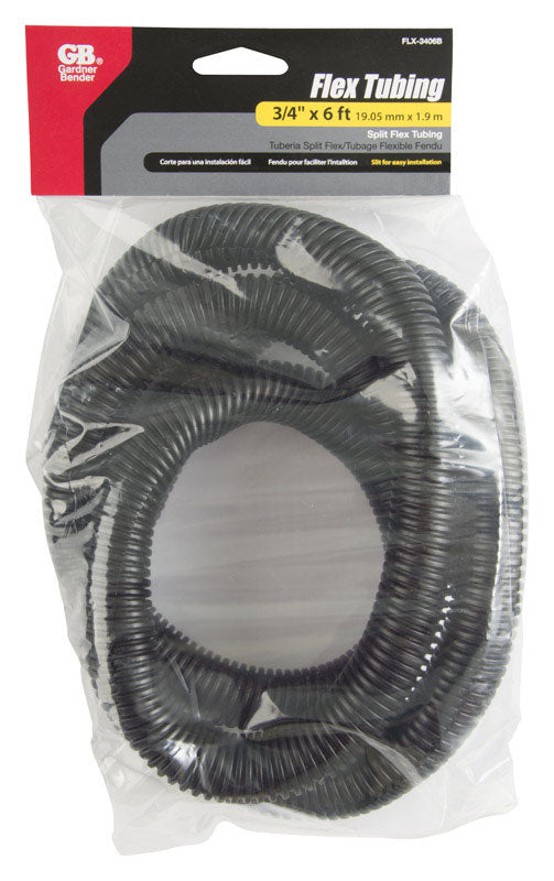 FLEX SPLT TUB 3/4″X6’BLK Supply