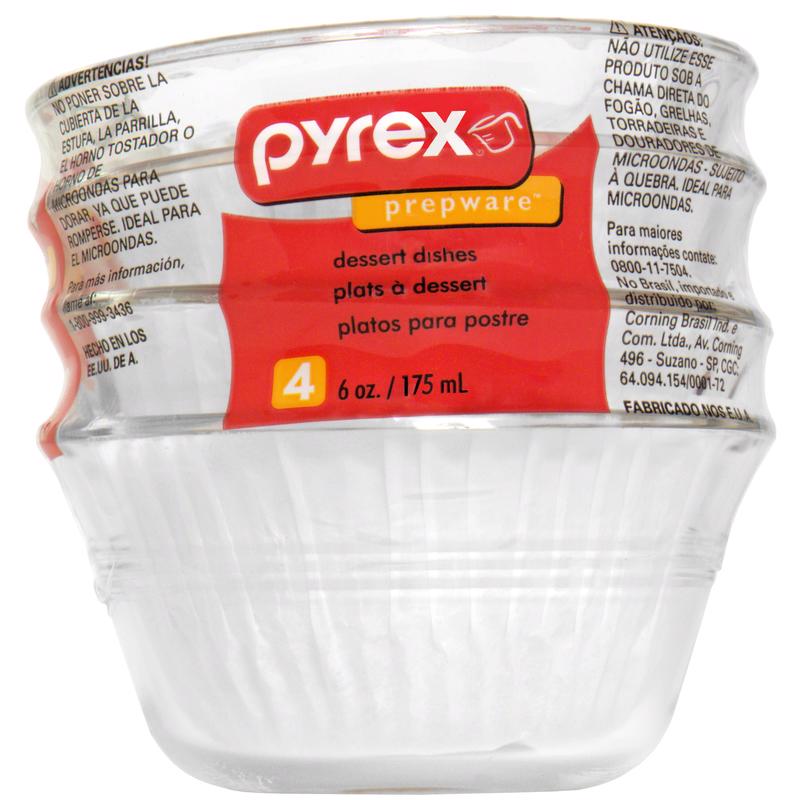 CUP CUSTARD PYREX6OZ PK4 Fashion