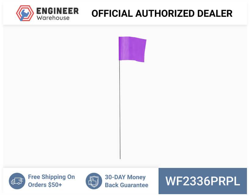 Smi-Carr – Wire Flag 2.5×3.5×36 1000 Purple – WF2336PRPL Supply