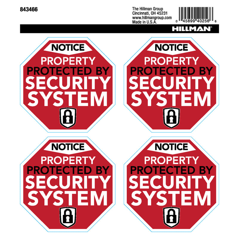 DECAL SECURE SYSTM 4PK Sale