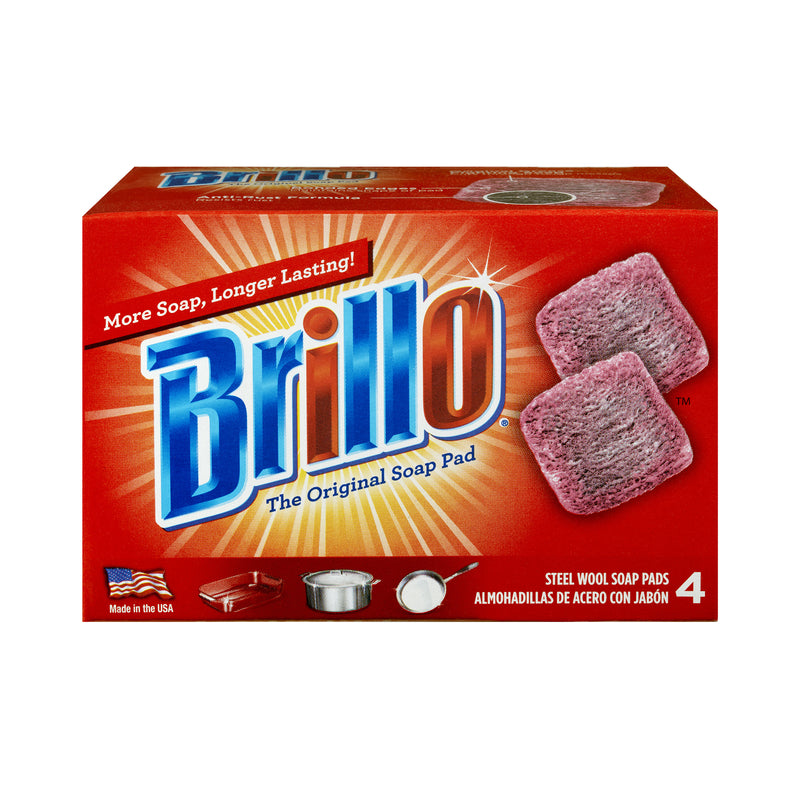 BRILLO STEEL WL PADS 4CT on Sale