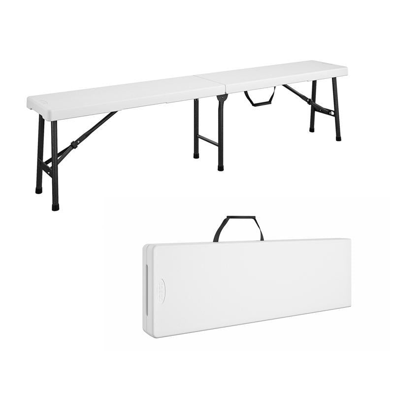 FOLDING BENCH WHITE 72″ Hot on Sale