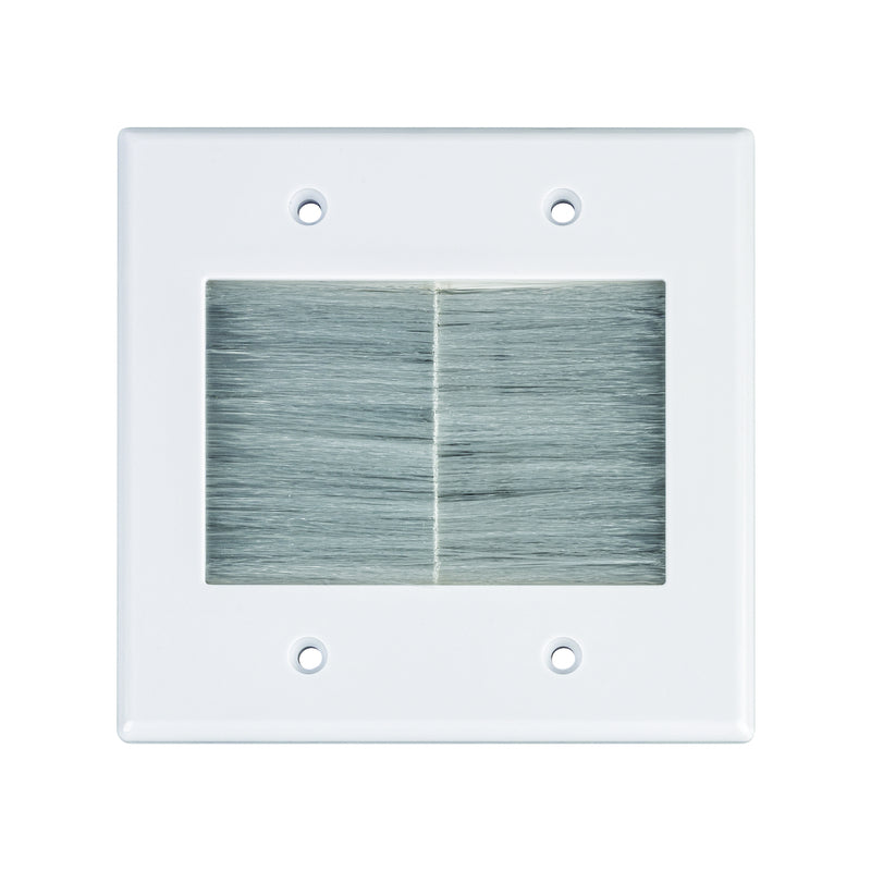 BRUSH WALL PLATE 2GANG Supply