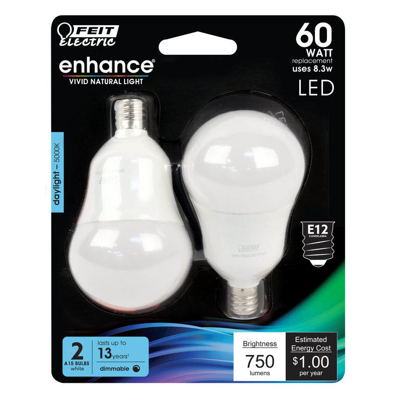 BULB LED A15 DAY 8W 2PK Discount