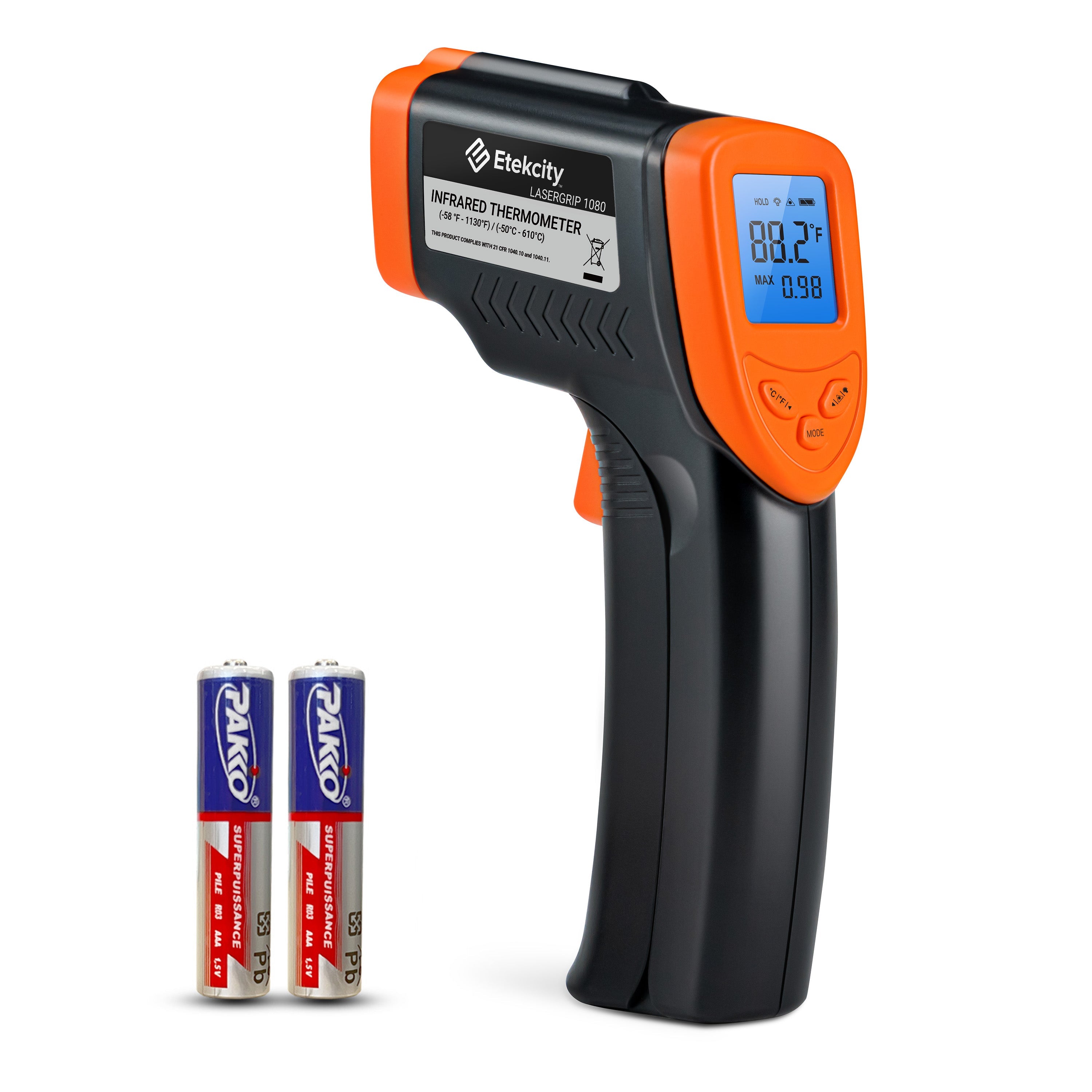 Orange Lasergrip 1080 Infrared Thermometer Fashion