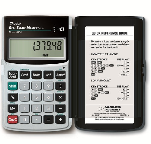 Calculated Industries Pocket Real Estate Master Residential Finance Calculator – 3400 Discount
