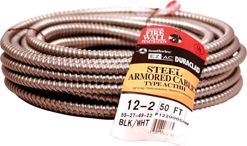 CABLE AC 12-2 STEEL 50′ on Sale