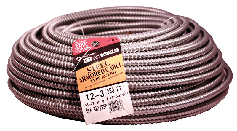 CABLE AC 12-3 STEEL 250′ on Sale