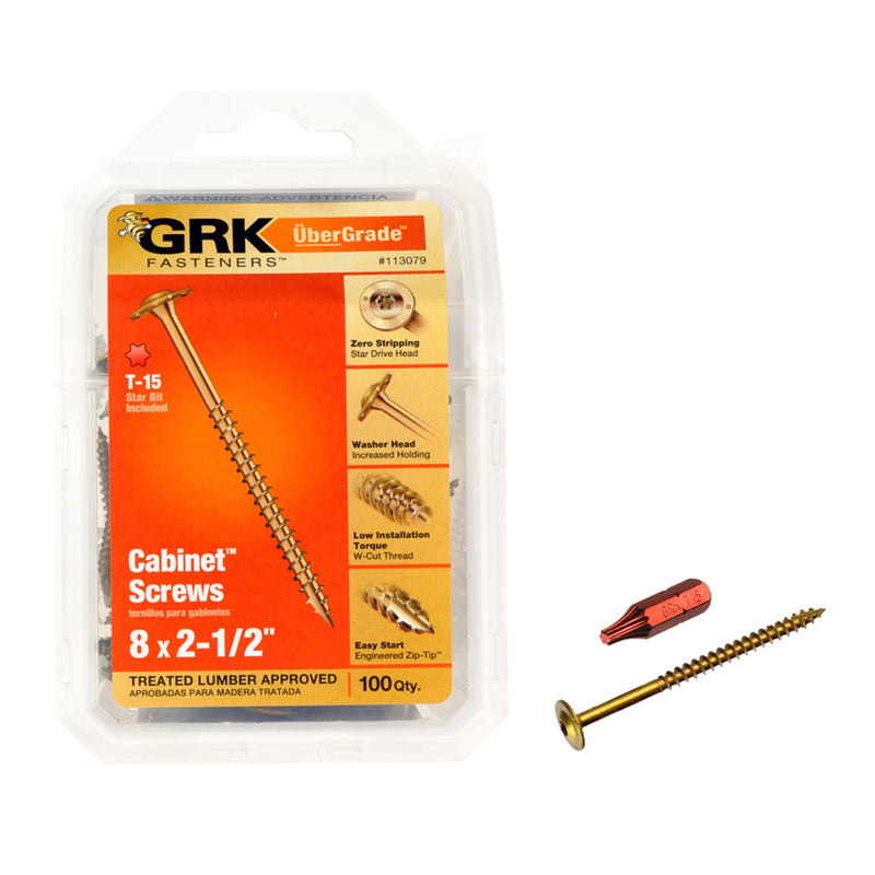 CAB SCREW #8X2.5″ 100PK on Sale