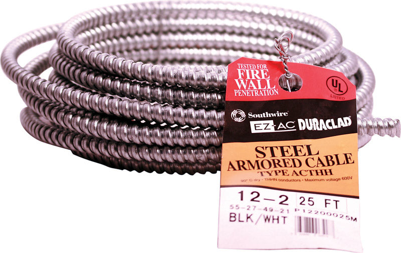 CABLE AC 12-2 STEEL 25′ Supply