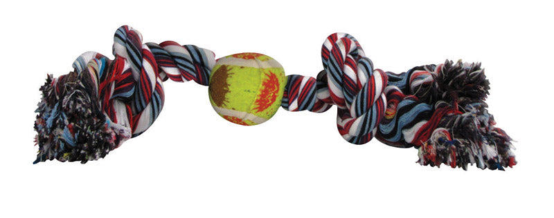 DOG TOY ROPE W/TENNIS BL Online Hot Sale