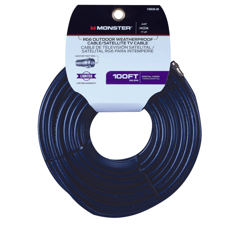 CABLE COAX RG6 100′ BLK Online now
