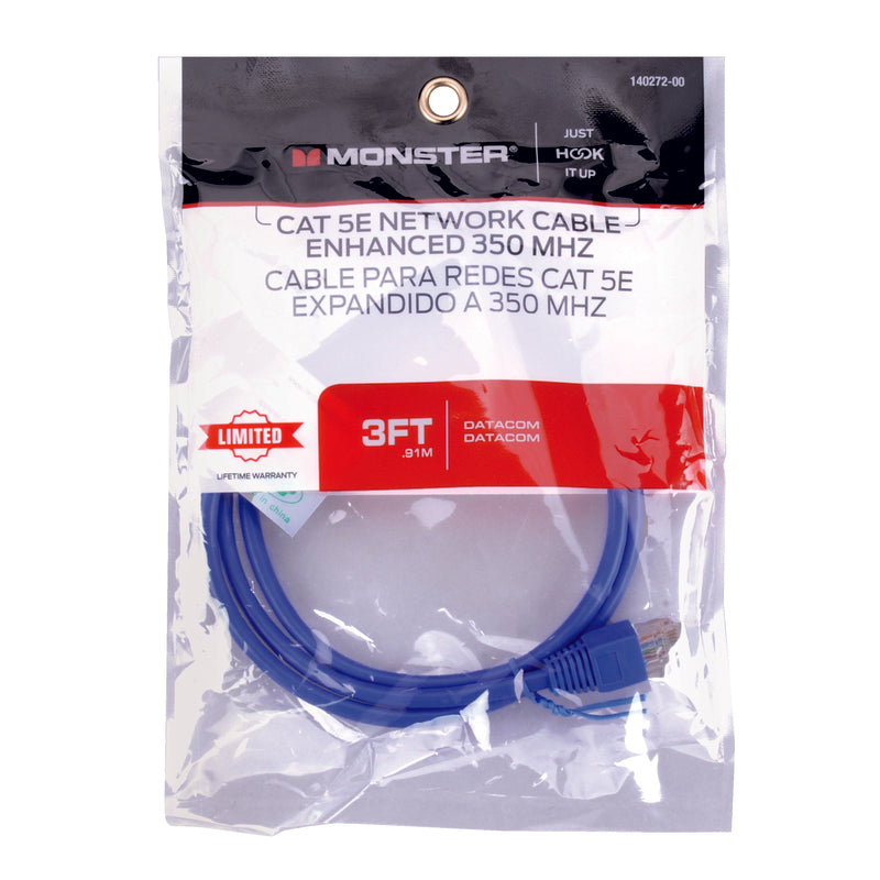 CABLE CAT-5E 3′ BLUE Fashion