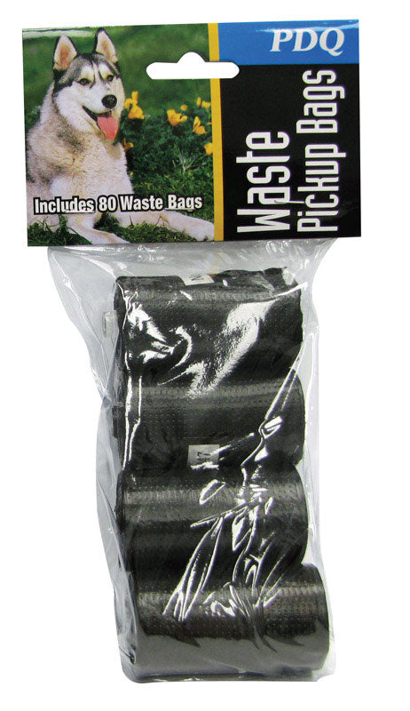 DOG WASTE BAGS BLK 80PK Fashion