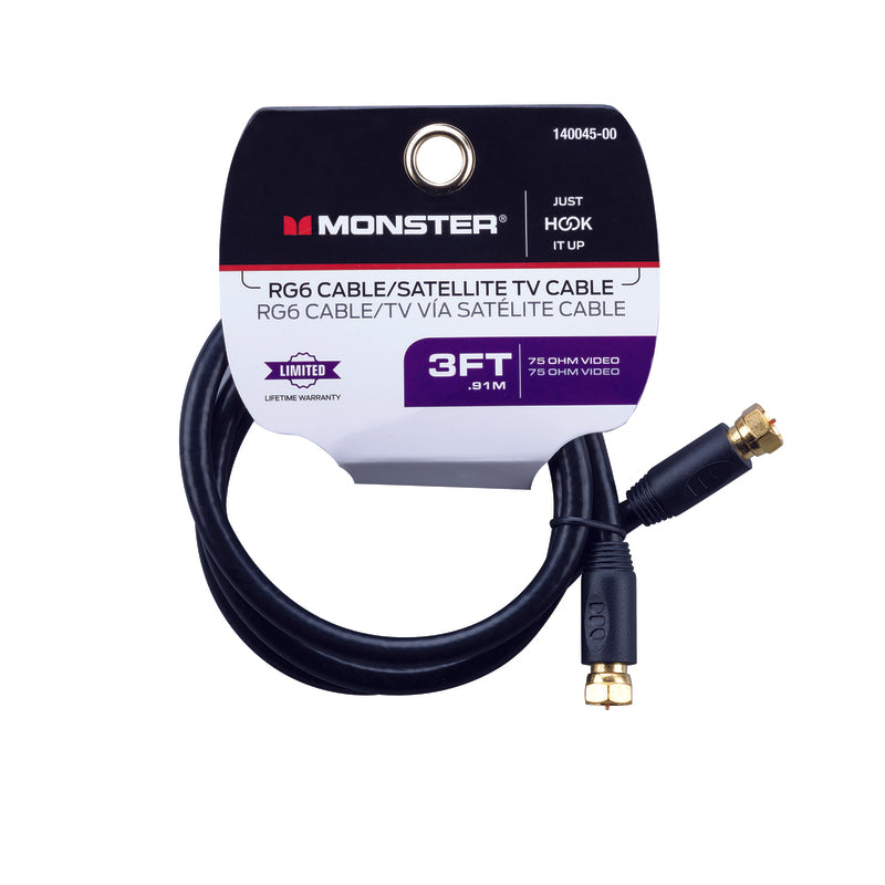 CABLE COAX RG6 3′ BLACK Online Hot Sale