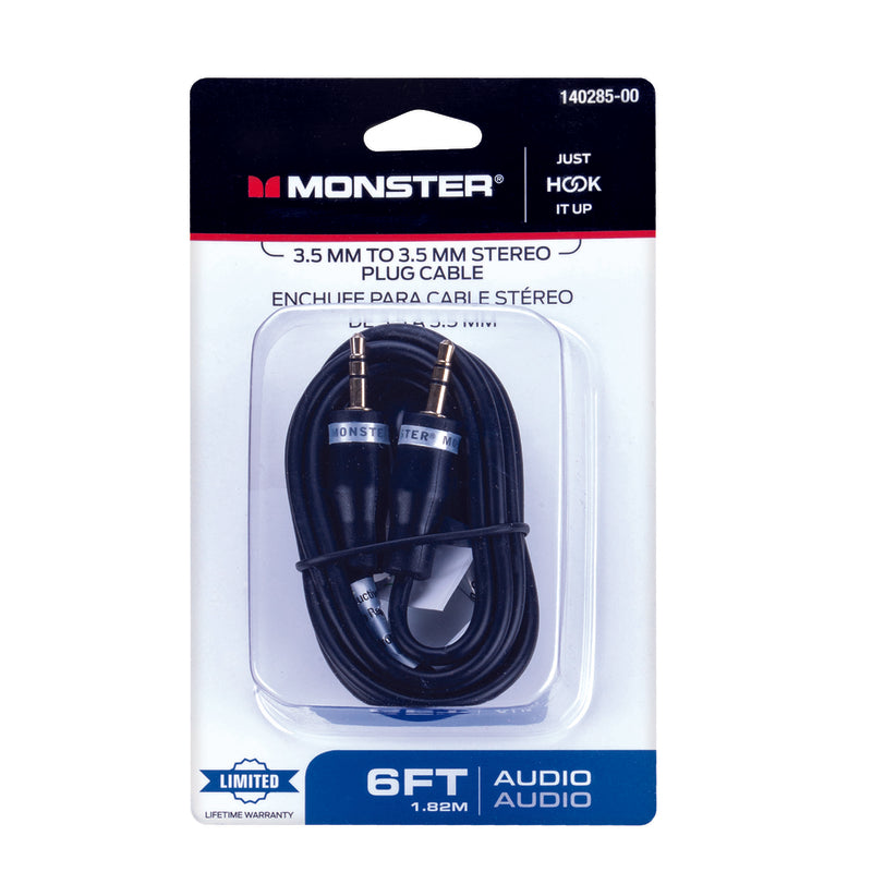 CABLE STEREO 6′ BLACK on Sale