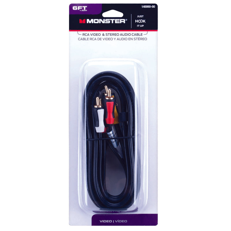 CABLE TRIPLE RCA 6′ BLK Sale